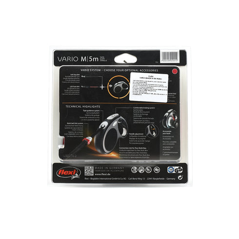 Lesa retractabila Flexi Vario Band M 5M Rosu